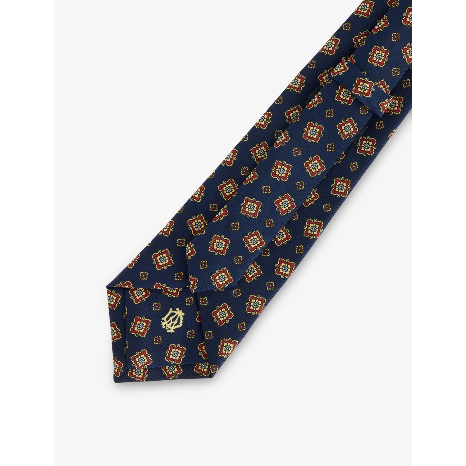 Dunhill silk tie scattered medallion print (British brand)