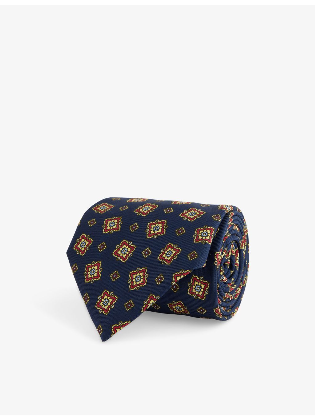 Dunhill silk tie scattered medallion print (British brand)
