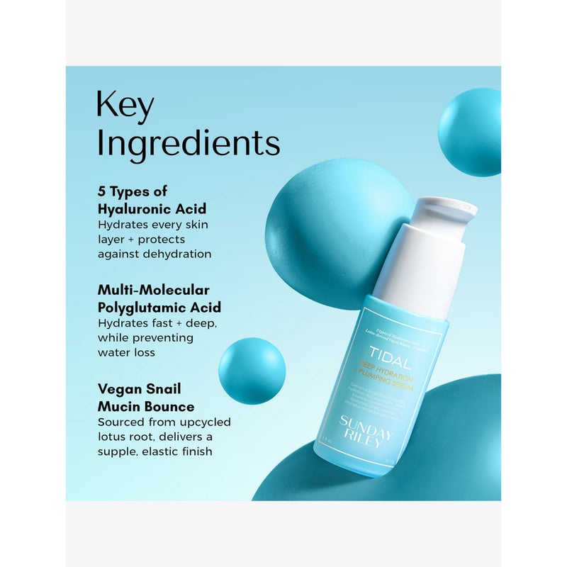Sunday Riley Tidal hyaluronic acid serum 30ml, imported from the UK