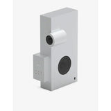 Transparent Brutalist sculpture speaker in recycled aluminium (British brand)