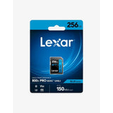 Lexar PRO Blue Series 256GB V30 SDXC card, imported from the UK