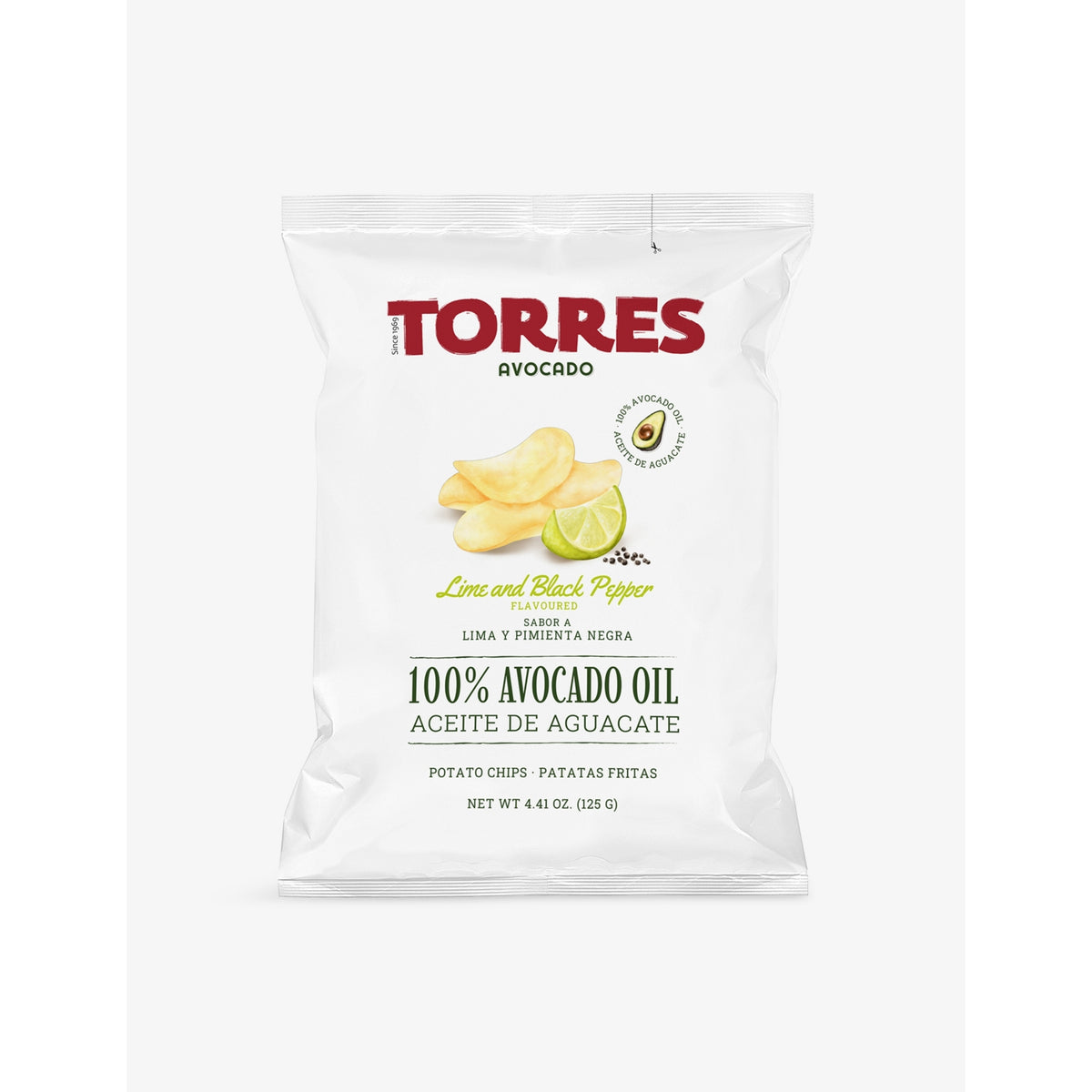 Torres avocado lime pepper crisps (British brand)