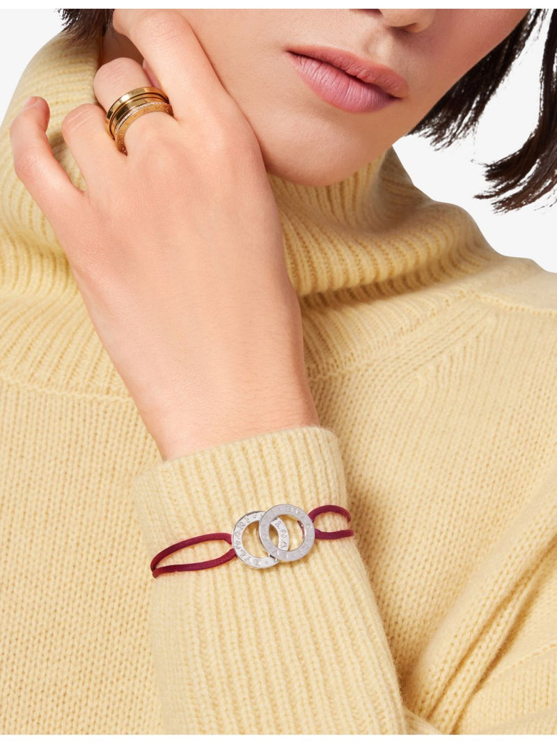 Bvlgari 925 sterling silver cord bracelet, UK version