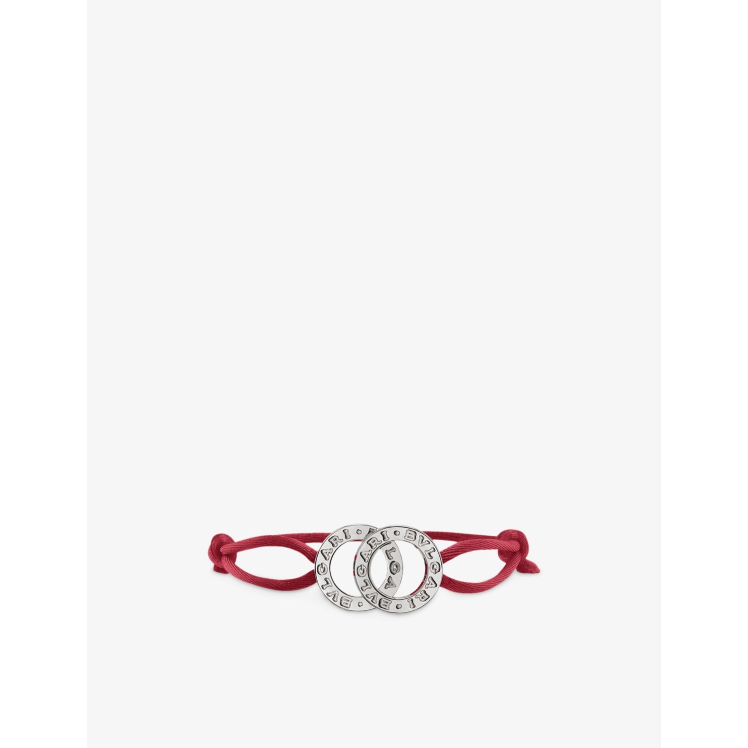 BVLGARI BVLGARI 925 Sterling Silver and Cord Bracelet