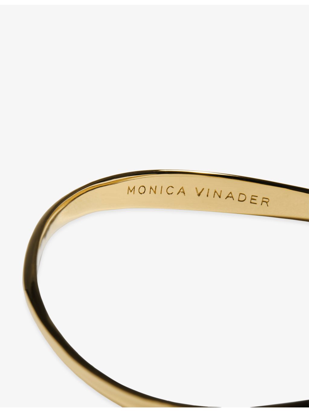 Monica Vinader Swirl 18ct yellow gold vermeil bangle - British product