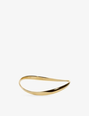 Monica Vinader Swirl 18ct Yellow Gold Vermeil Bangle