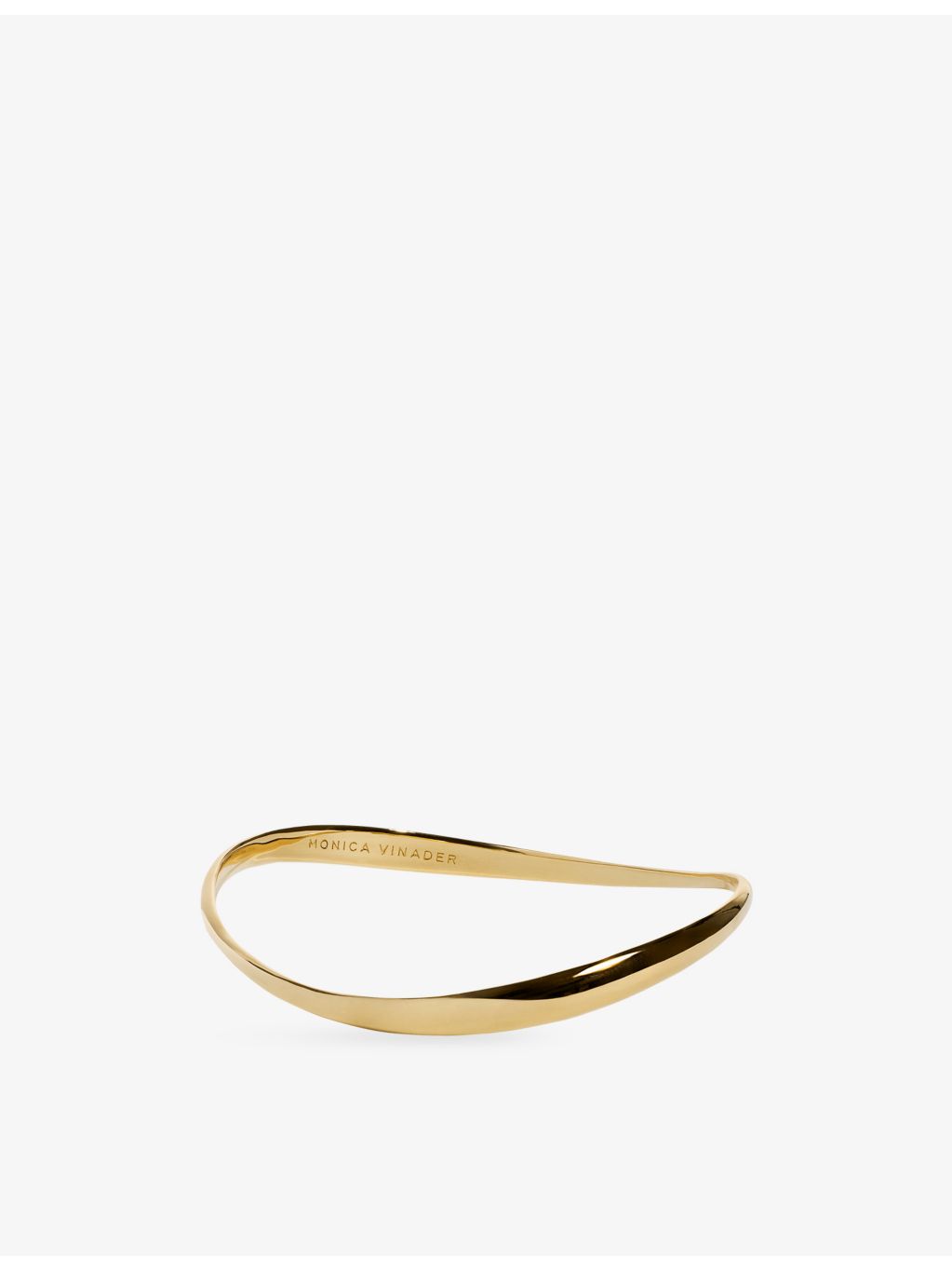 Monica Vinader Swirl 18ct yellow gold vermeil bangle - British product