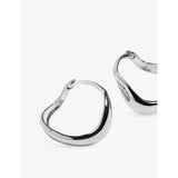 Monica Vinader Swirl sterling silver huggie earrings, UK version