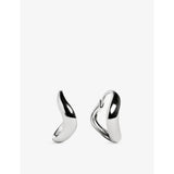 Monica Vinader Swirl sterling silver huggie earrings, UK version
