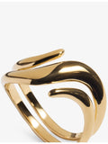 Monica Vinader gold vermeil swirl wrap ring, 18ct, (British brand)