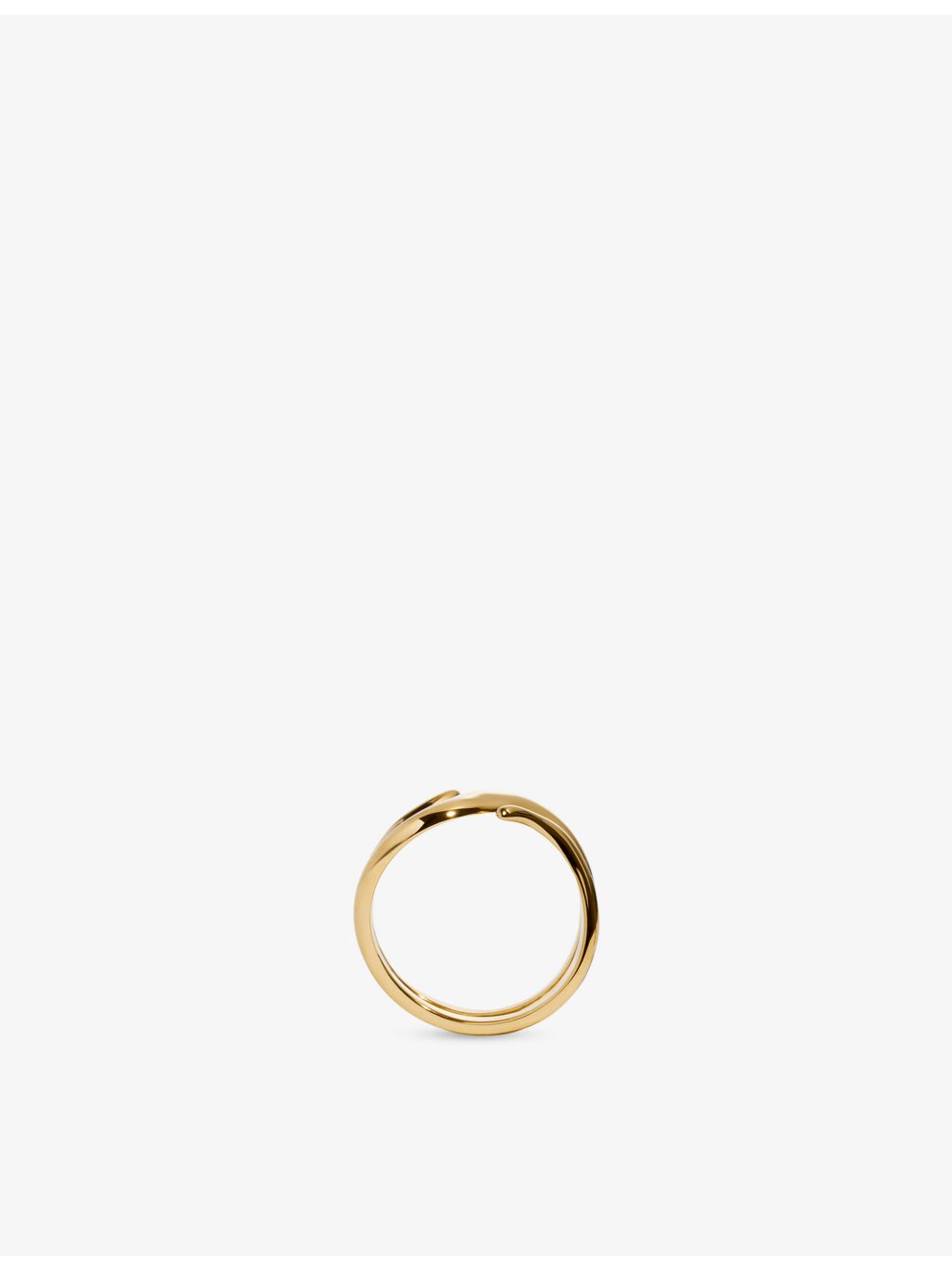 Monica Vinader gold vermeil swirl wrap ring, 18ct, (British brand)