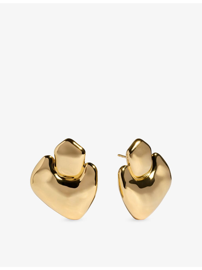 Monica Vinader 18ct gold vermeil stud earrings - British product