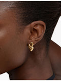 Monica Vinader Odyssey 18ct gold vermeil stud earrings, imported from the UK