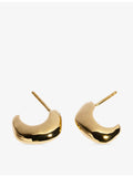 Monica Vinader 18ct yellow gold vermeil huggie earrings, imported from the UK