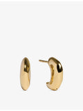 Monica Vinader 18ct yellow gold vermeil huggie earrings, imported from the UK