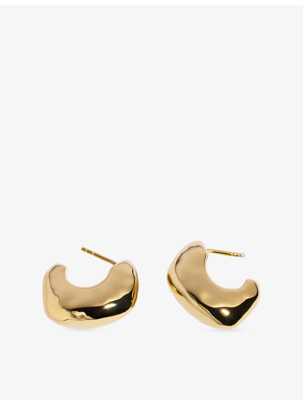Monica Vinader medium hoop earrings in 18ct gold vermeil (British brand)