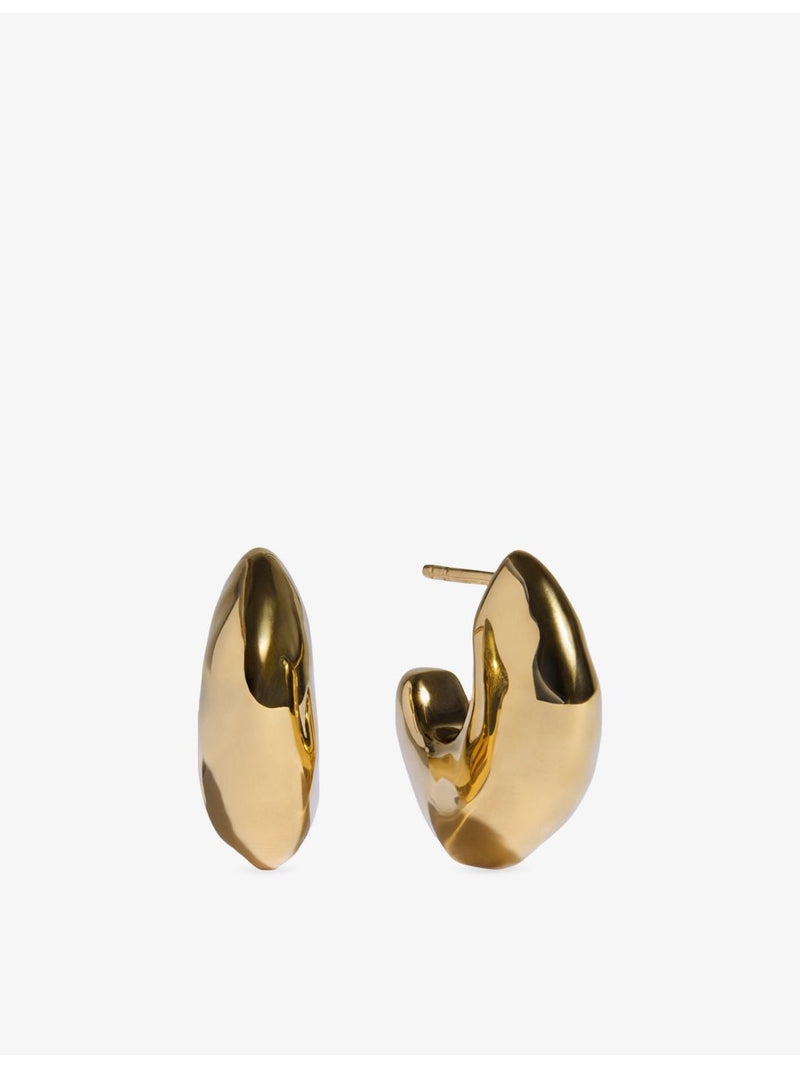Monica Vinader medium hoop earrings in 18ct gold vermeil (British brand)