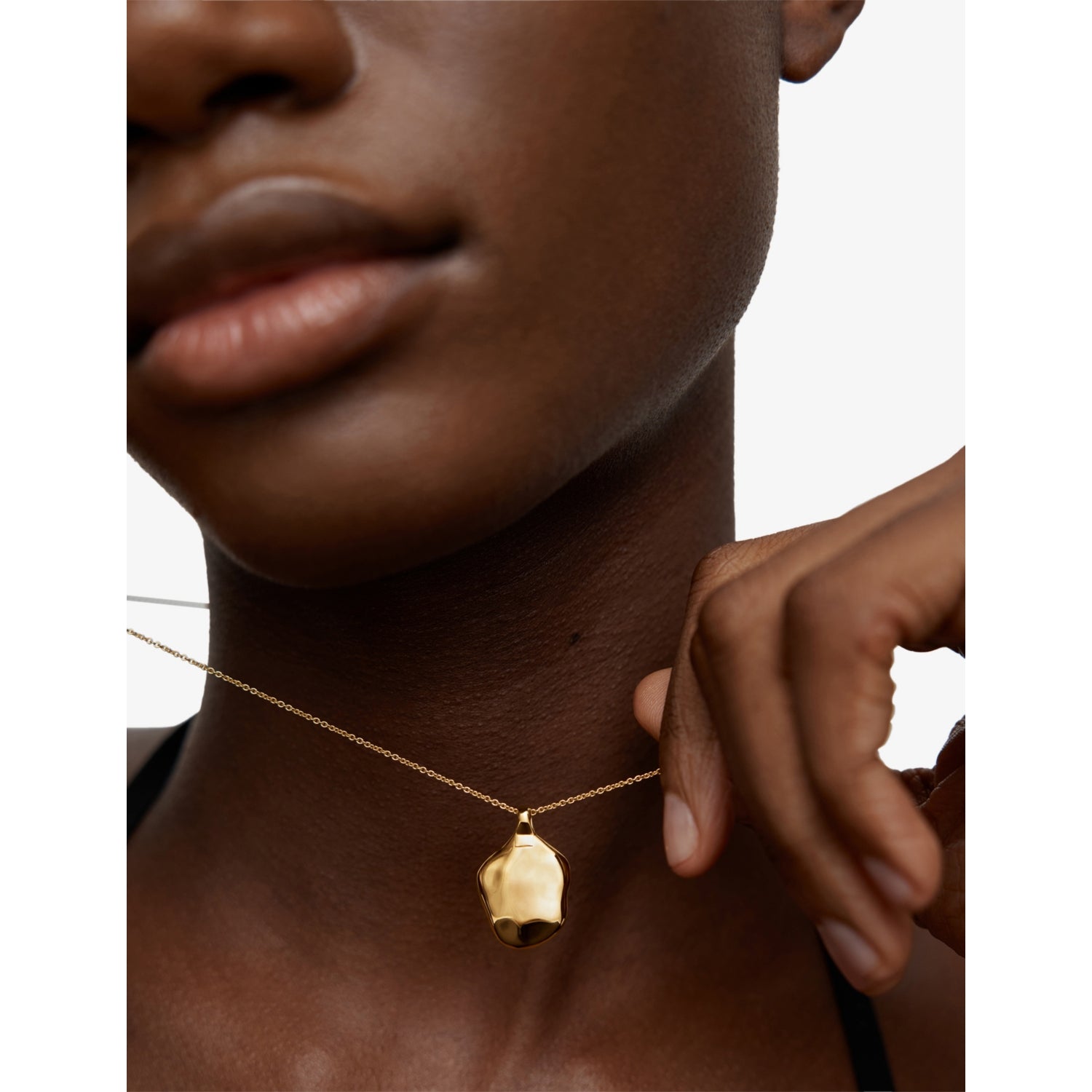 Monica Vinader Odyssey locket necklace 18ct yellow gold vermeil - British product