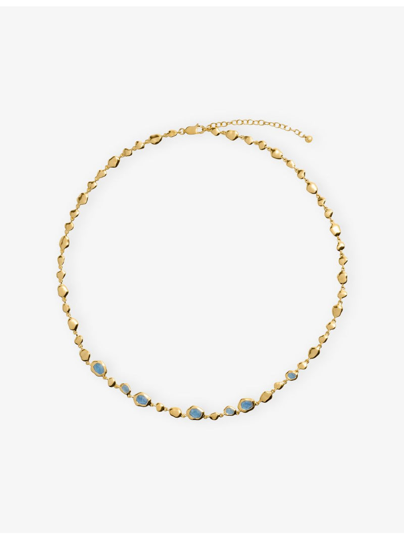 Monica Vinader aquamarine gemstone necklace, UK version