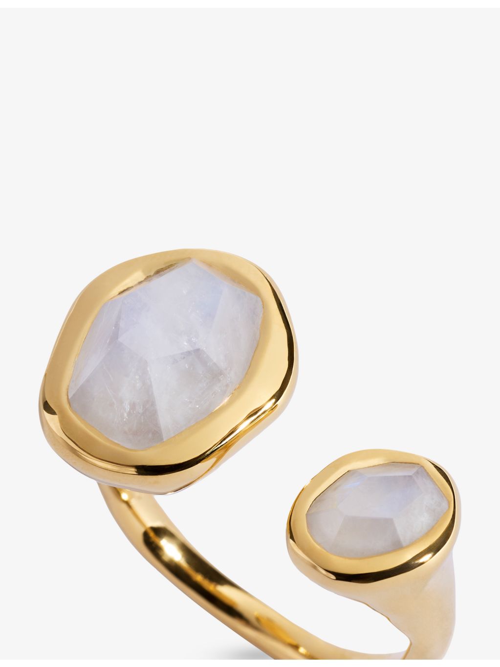 Monica Vinader moonstone ring 18ct yellow gold vermeil - British product