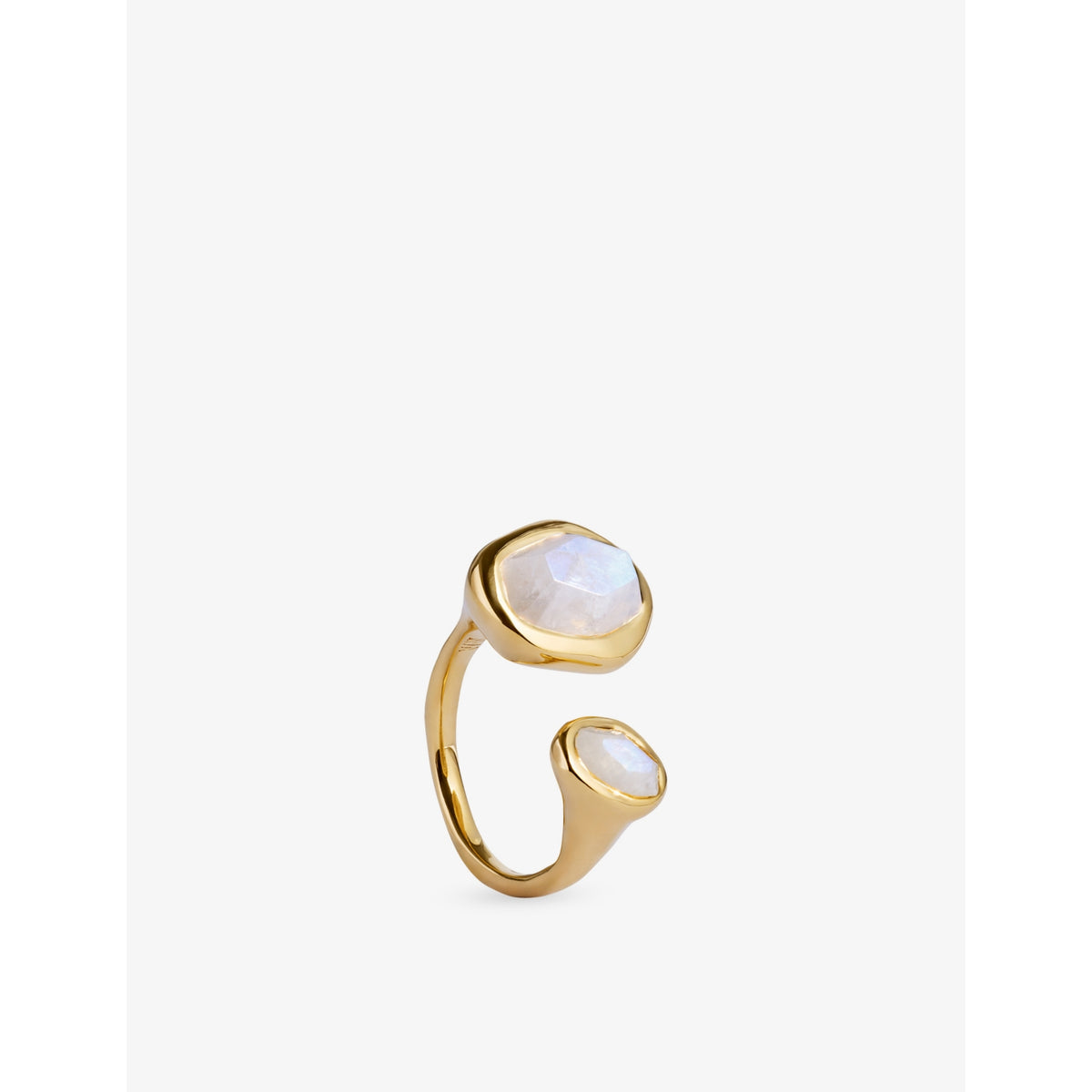 Odyssey 18ct Yellow Gold-Plated Vermeil Sterling-Silver Moonstone Ring - K