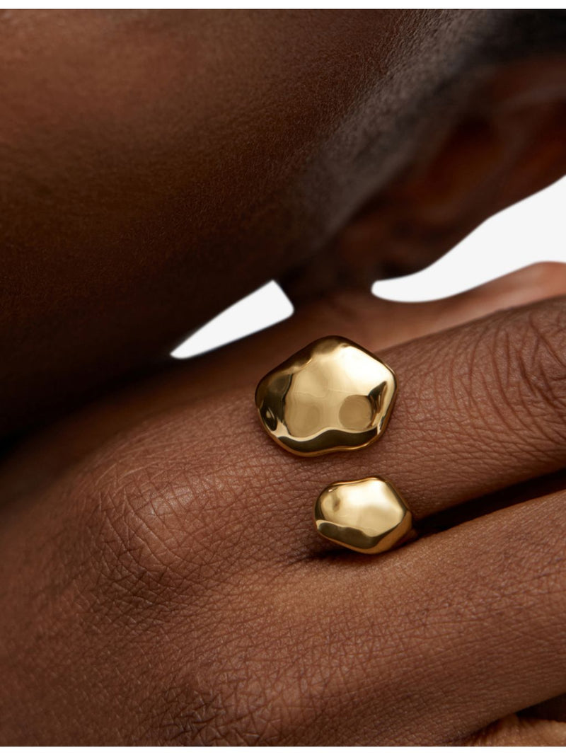 Monica Vinader Odyssey Open ring 18ct yellow gold vermeil (British brand)