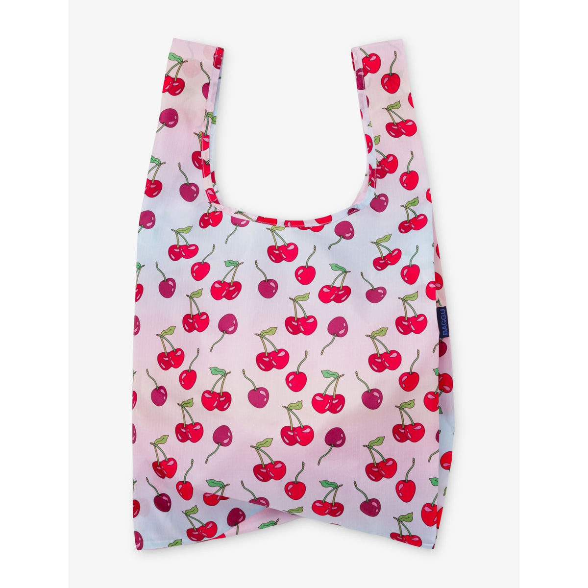 BAGGU cherry-print woven tote bag, imported from the UK
