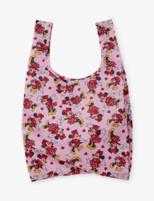 BAGGU Minnie Mouse-print woven tote bag, imported from the UK