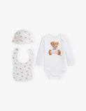 Polo Ralph Lauren Baby Bear-Print Three-Piece Cotton Gift Box Set