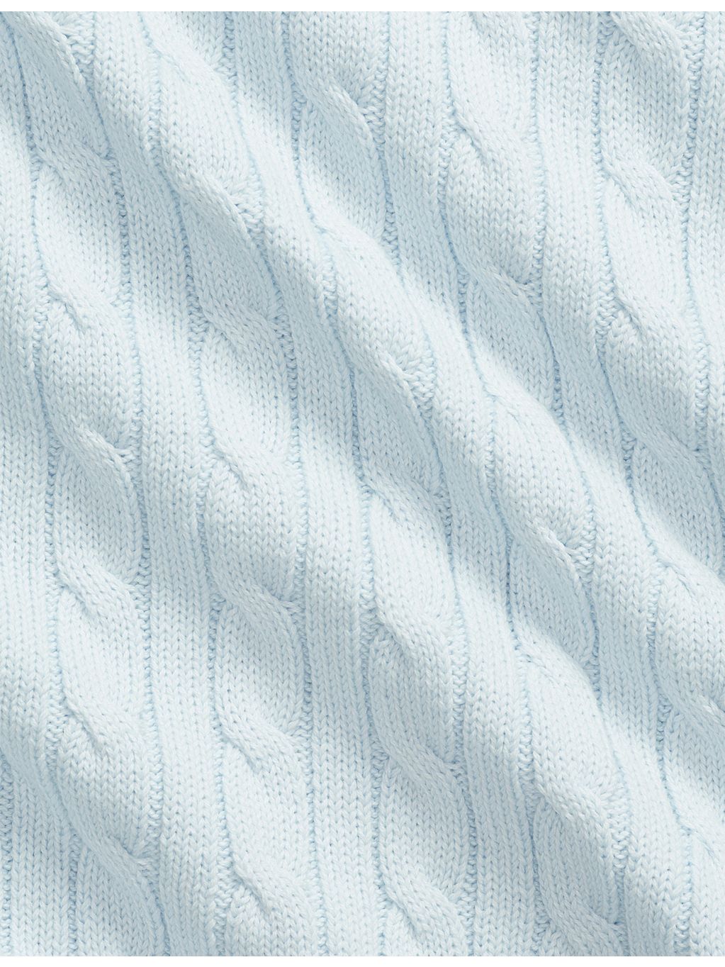 Polo Ralph Lauren cable-knit cotton baby blanket 101x73cm, UK version