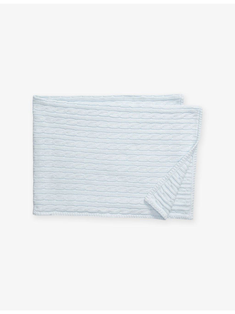 Polo Ralph Lauren cable-knit cotton baby blanket 101x73cm, UK version