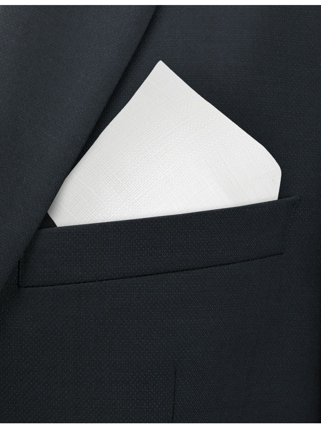 Corneliani linen pocket square stripe-trim 33cm, imported from the UK