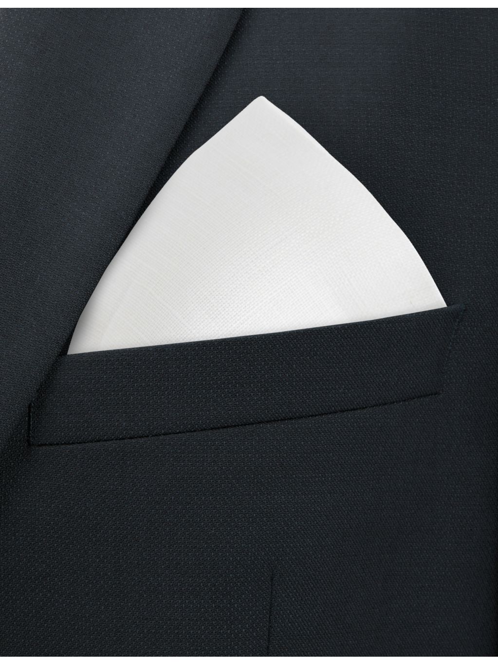 Corneliani striped-trim linen pocket square 33cm, imported from the UK