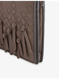 Bottega Veneta Intrecciato fringe leather wallet-on-chain, imported from the UK