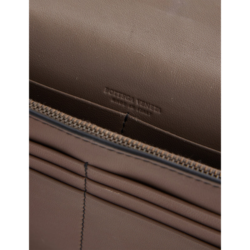 Bottega Veneta Intrecciato fringe leather wallet-on-chain, imported from the UK