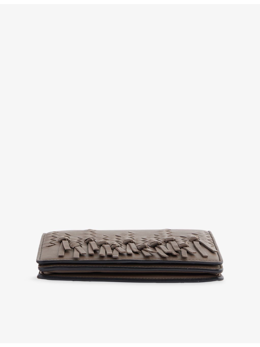 Bottega Veneta Intrecciato fringe leather wallet-on-chain, imported from the UK