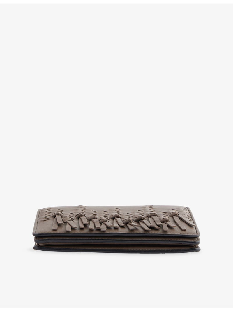 Bottega Veneta Intrecciato fringe leather wallet-on-chain, imported from the UK