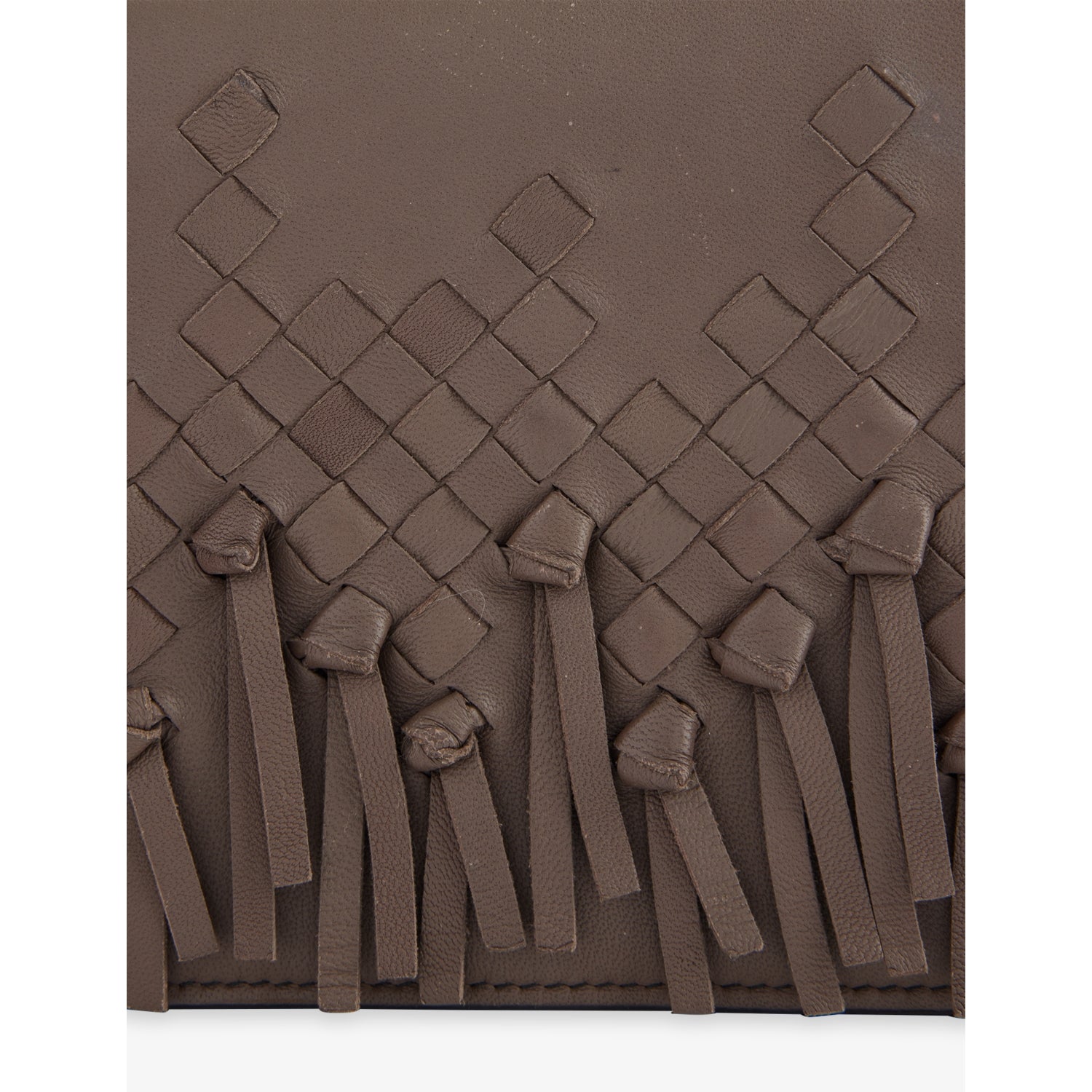 Bottega Veneta Intrecciato fringe leather wallet-on-chain, imported from the UK