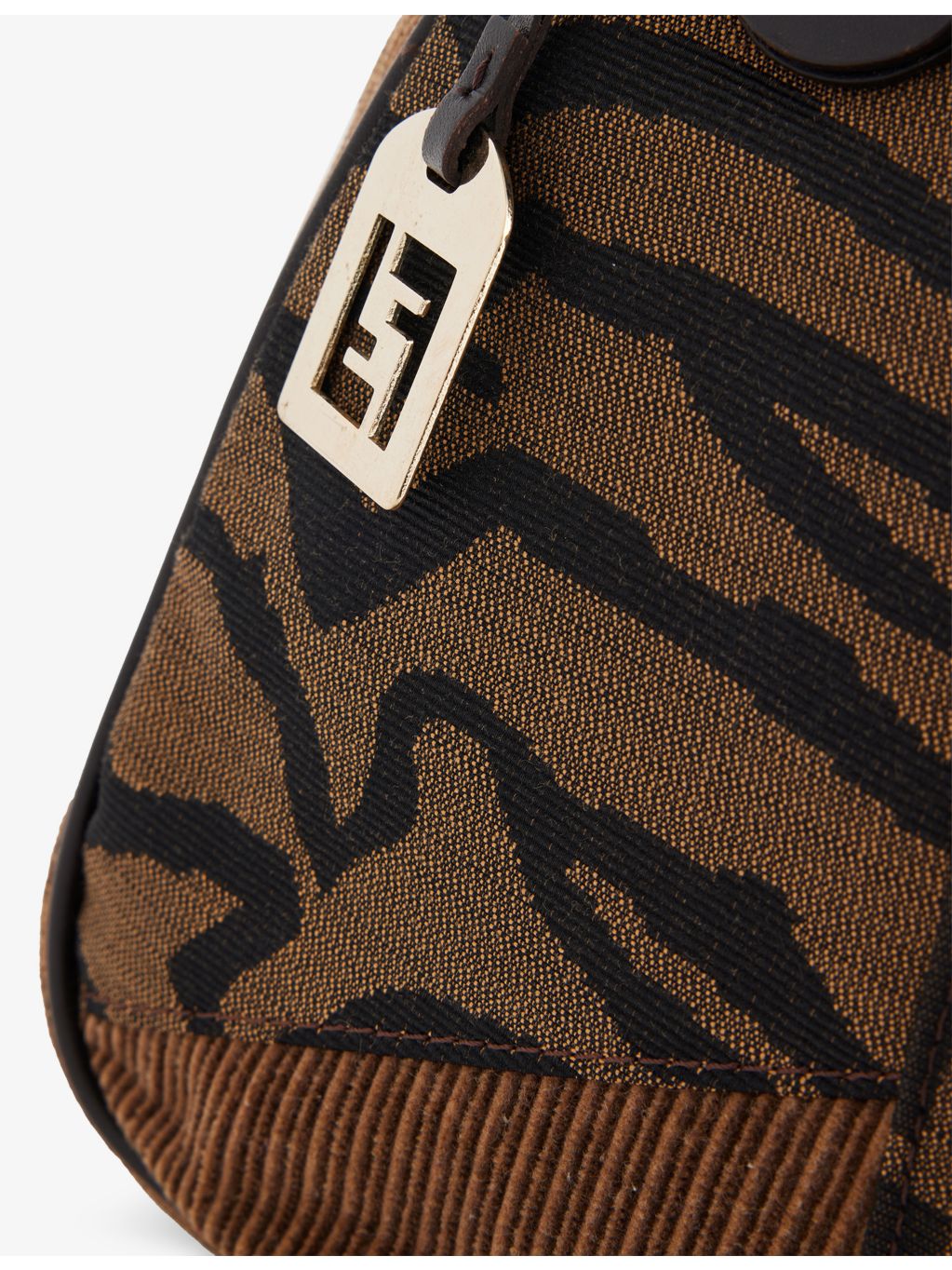 Fendi Zucca zebra print canvas top-handle bag - British product