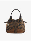 Fendi Zucca zebra print canvas top-handle bag - British product