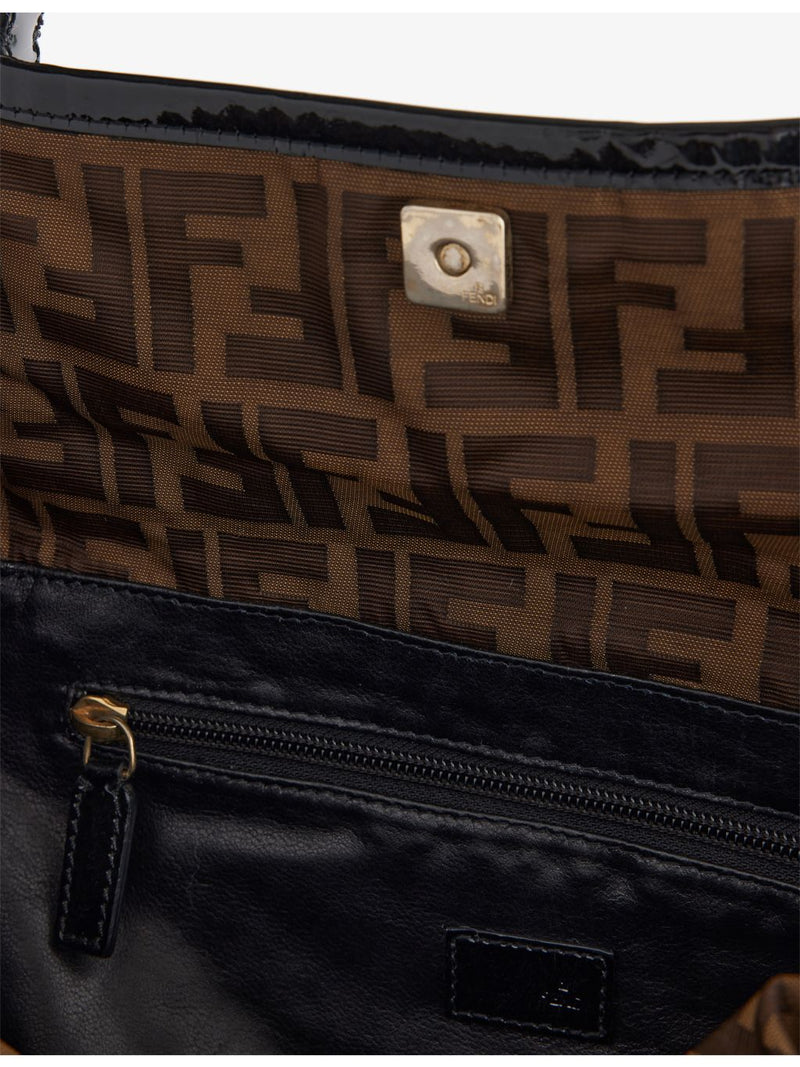Fendi Zucca canvas tote bag with leather trim, pre-loved - British product