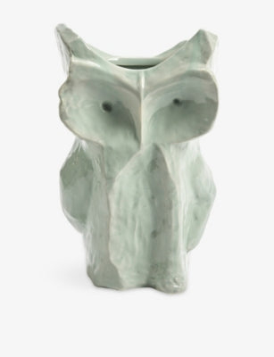Serax Owl Vase Yellow After Midnight Stoneware Vase