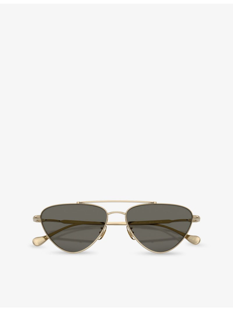Oliver Peoples Jil Sander Edition 1 titanium pilot sunglasses - British product