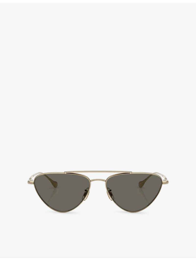 Oliver Peoples Jil Sander Edition 1 titanium pilot sunglasses - British product