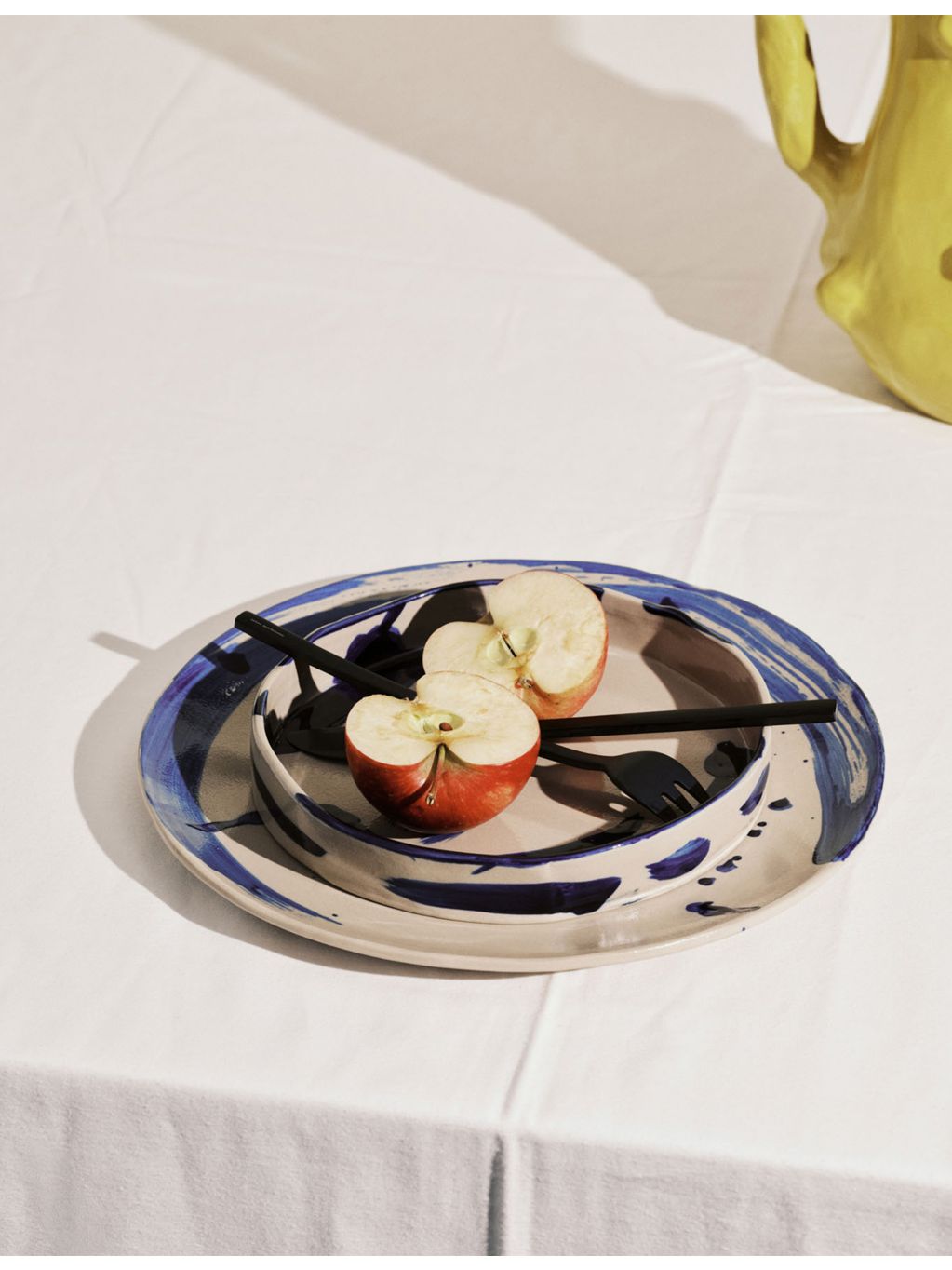 Serax hand-painted stoneware pasta plates, set of two 20cm, UK version