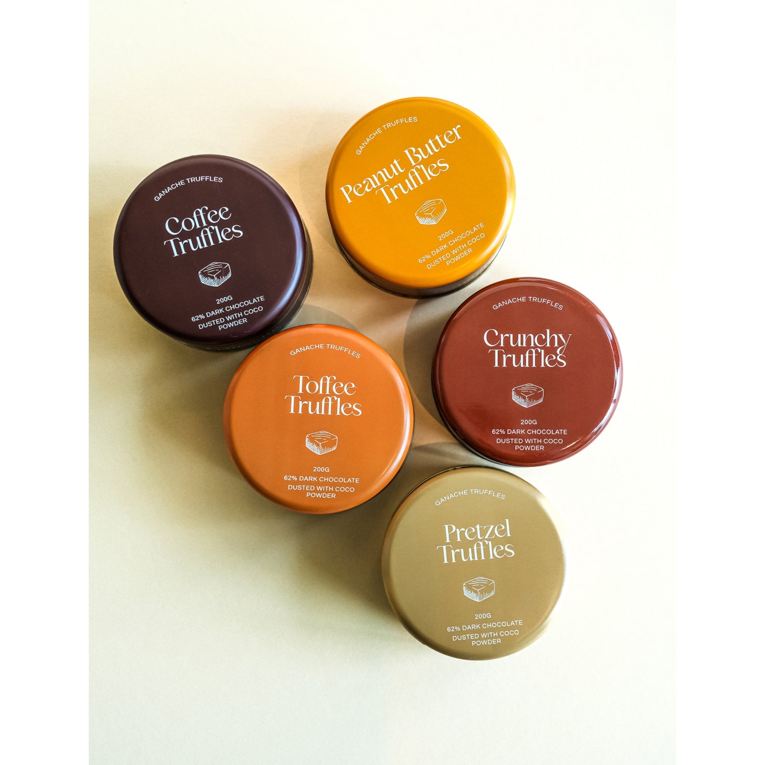 Crunchy chocolate truffles with ganache 170g (British brand)