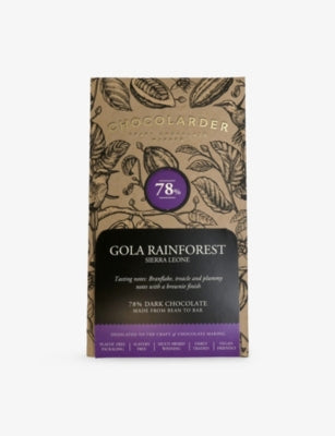 Chocolarder Gola Rainforest 78% dark chocolate bar 70g - British product