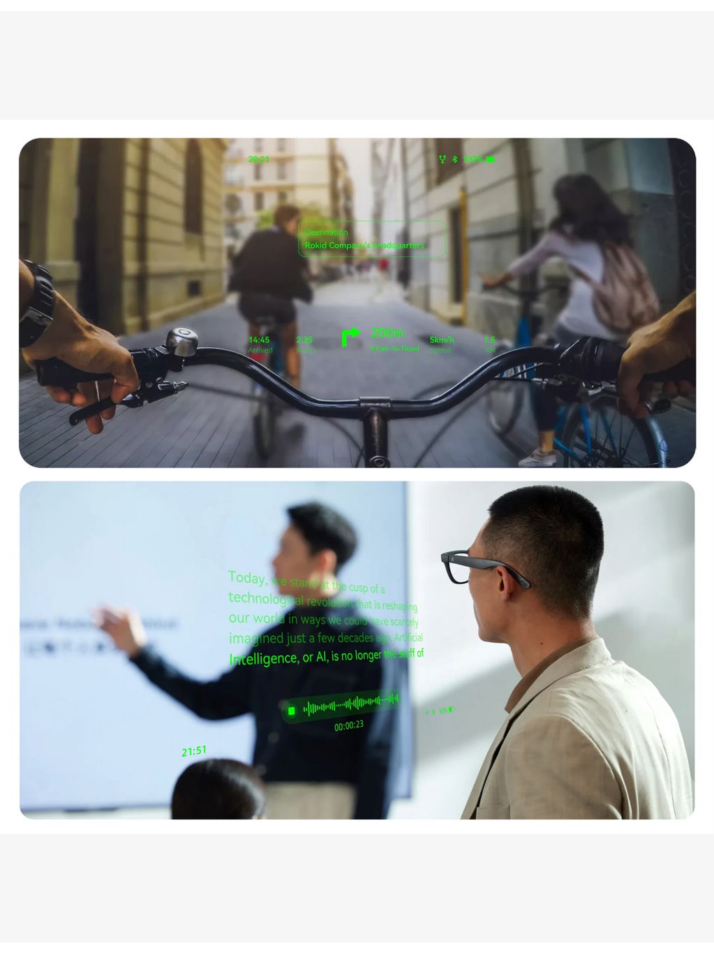 Rokid AI AR glasses with real-time translation, imported from the UK