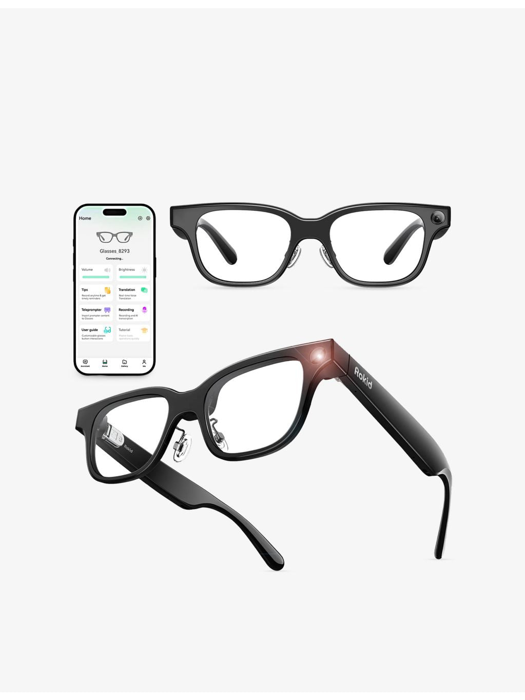Rokid AI AR glasses with real-time translation, imported from the UK