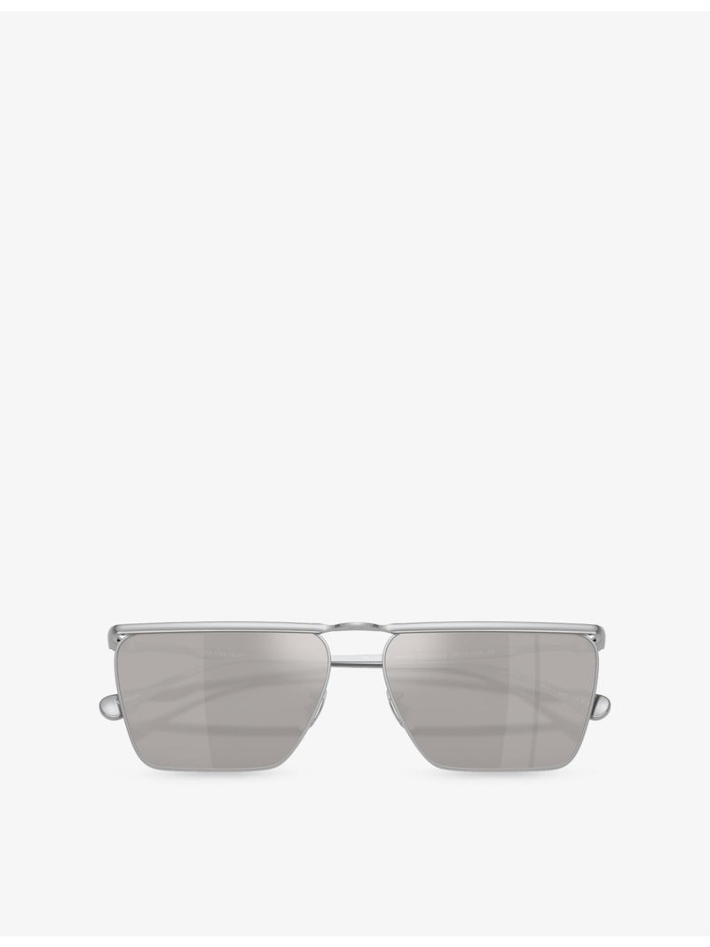 Oliver Peoples Jil Sander Edition 2 rectangle titanium sunglasses - British product